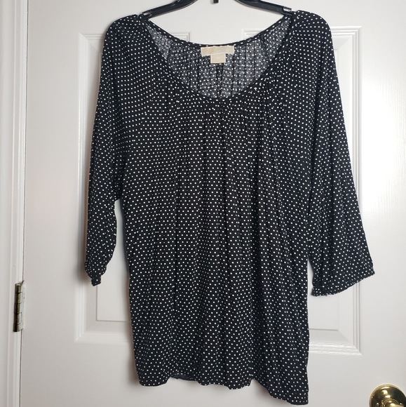 MICHAEL Michael Kors Tops - Michael Kors Polka Dot Print Peasant Blouse
